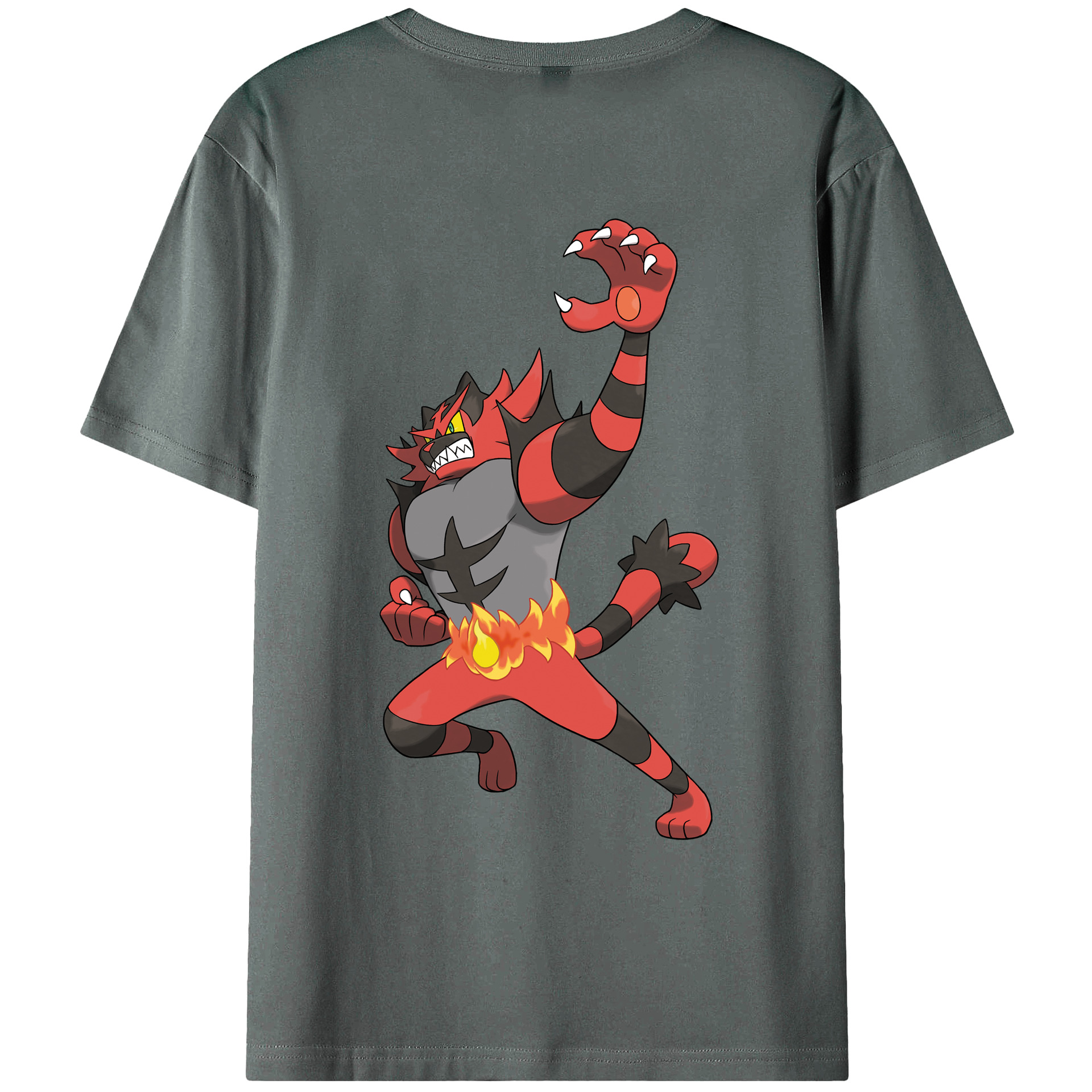 （画像用） ポケットモンスター Pokémon 綿100％ メンズ半袖Tシャツ（バックプリント） 通気性